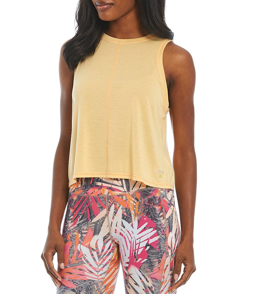 Calvin Klein Performance Relaxed Inset Crop Tank