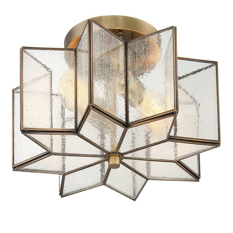 Ceiling Lights Semi-Flush Mount Natural Brass - Aurora Lighting