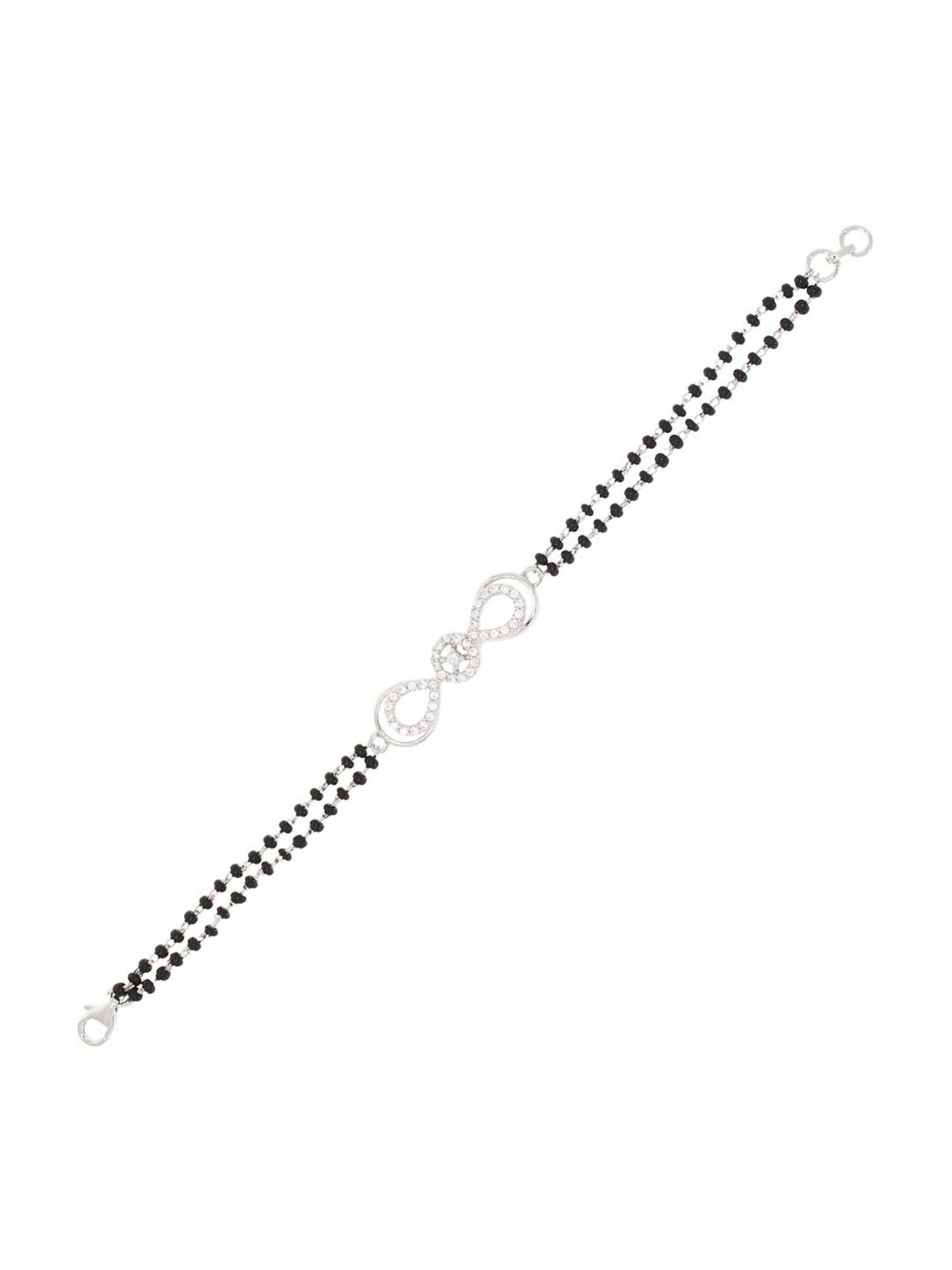 Anayra 92.5 Sterling Silver Mangalsutra Bracelet for Women