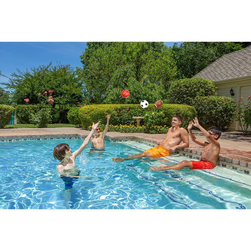 Pool Central Set of 3 Pebble Textured PVC Sports Water Sports Balls