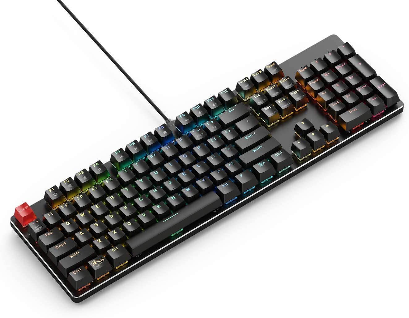 Glorious Modular Mechanical Gaming Keyboard - Full Size (104 Key) - RGB LED Backlit, Brown Switches, Hot Swap Switches (Black)(GMMK-BRN)