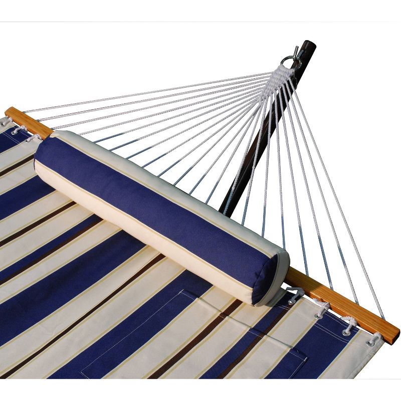 12 Foot Fabric Hammock with Steel Frame and Matching Pillow