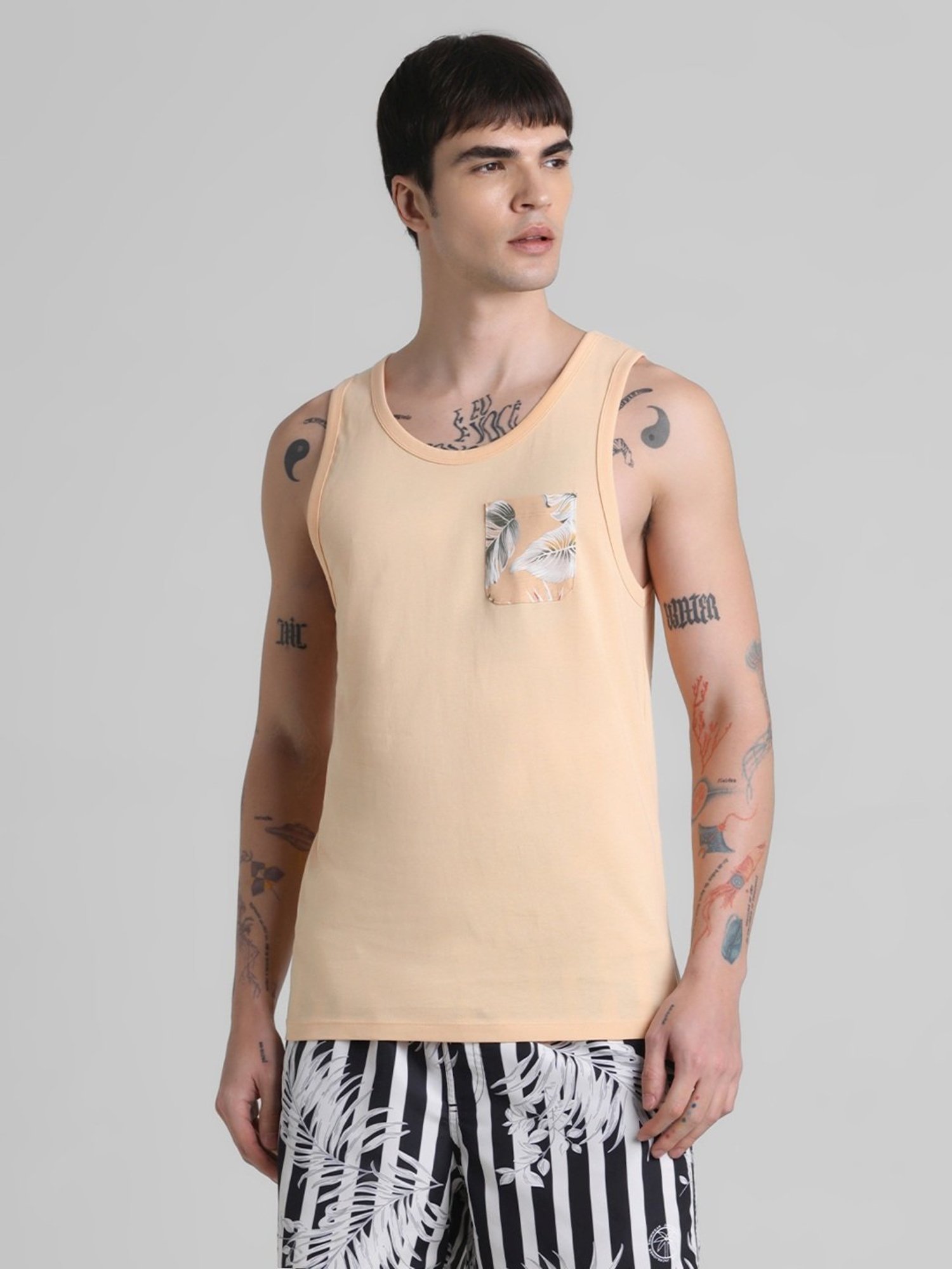 Jack & Jones Apricot Ice Cotton Slim Fit Tank Tee