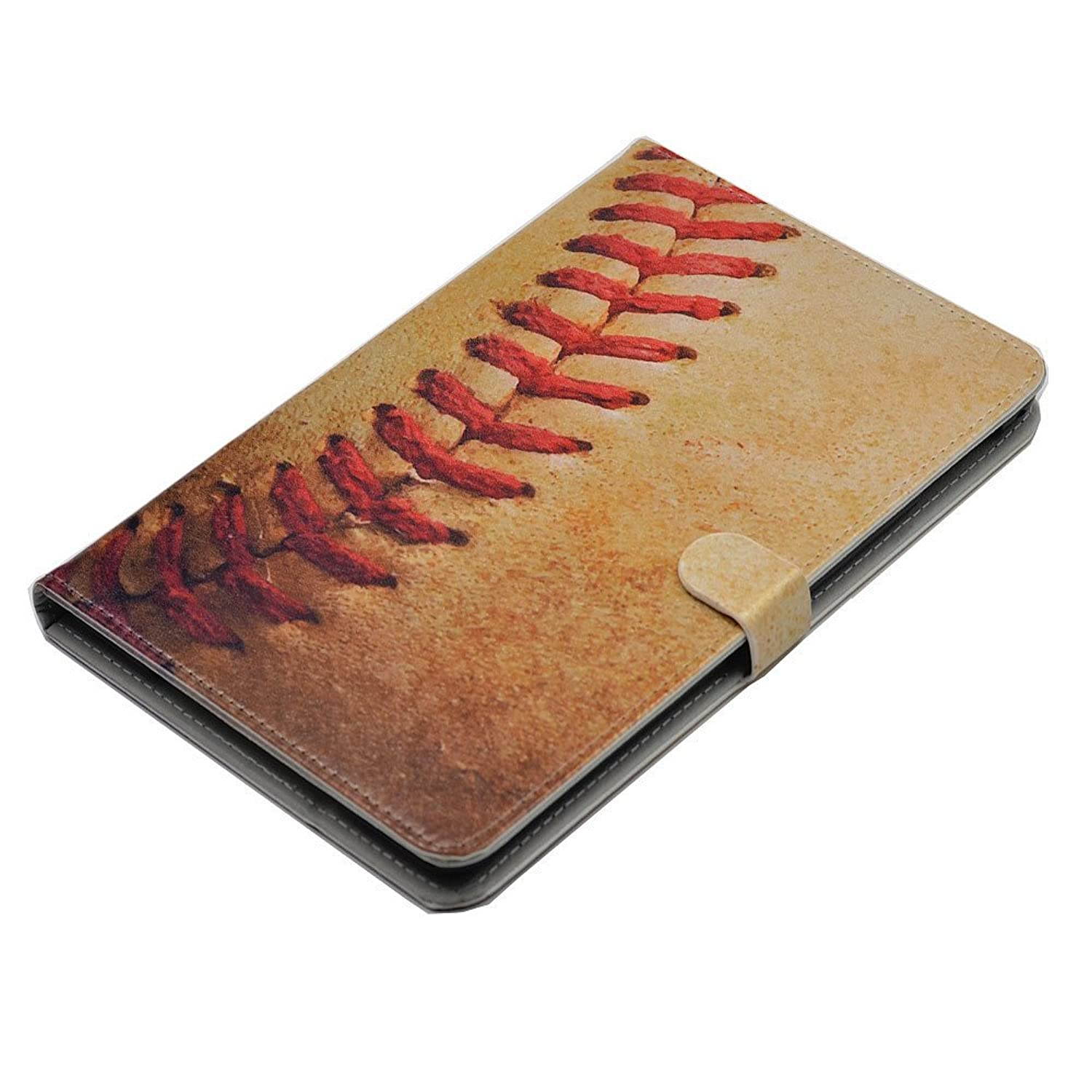 iPad Mini 4 Case Vintage Baseball Pattern Leather Flip Case Stand Cover for Apple iPad Mini 4 (2015 Edition) 7.9 inch,iPad Mini 5 5th (2019)