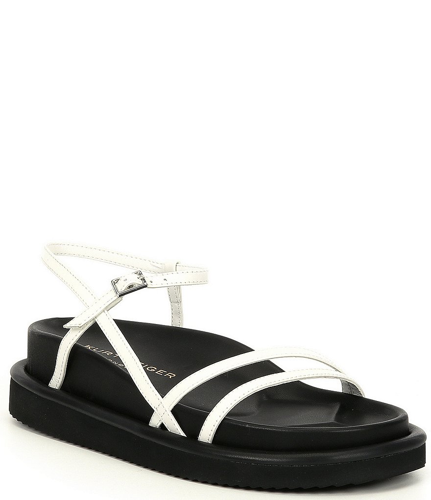 Kurt Geiger London Orson Strappy Leather Footbed Sandals