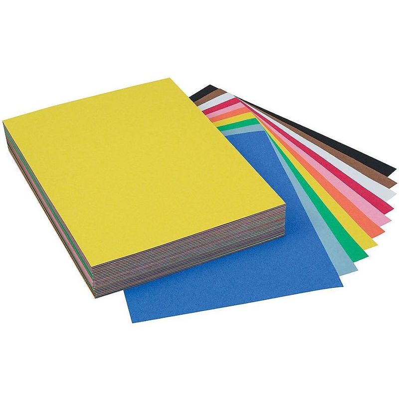 Pacon Construction Paper 220-Sheet Acid-Free 9"Wx12"L Assorted 103645