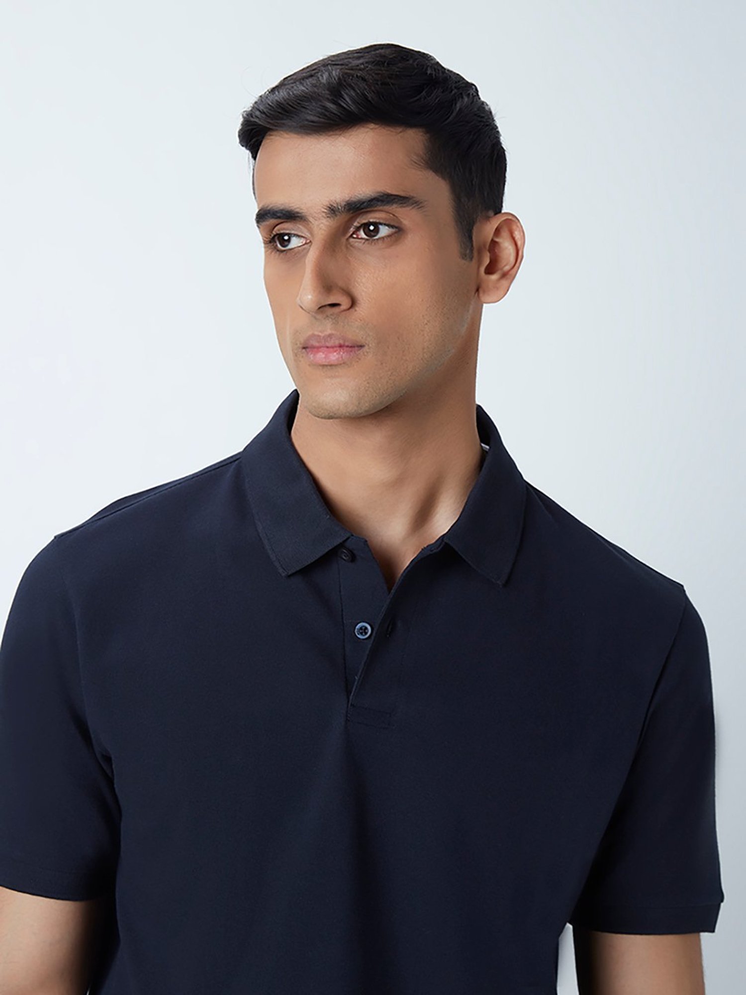 WES Casuals by Westside Navy Slim-Fit Polo T-Shirt
