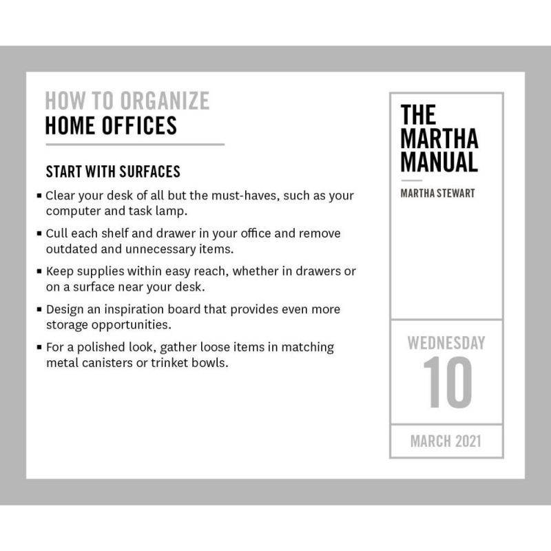 The Martha Manual 2021 Day-to-Day Calendar