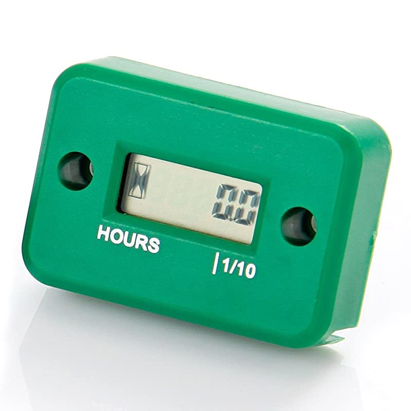 Inductive Hour Meter for Lawn Mower Marine EnginesInboards and Outbard Pumps Green