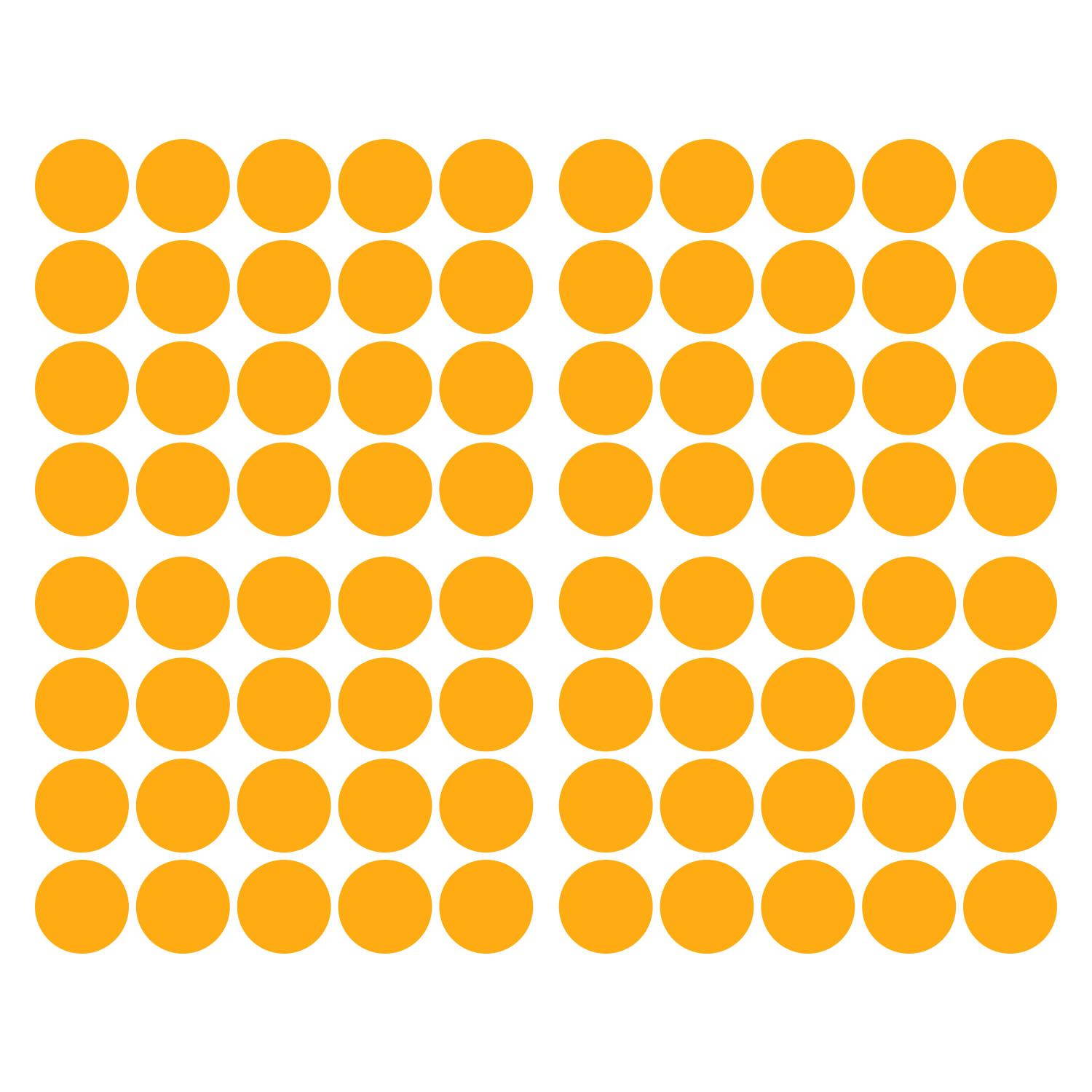 LiteMark 2 Inch Orange Dot Decals - Pack of 80