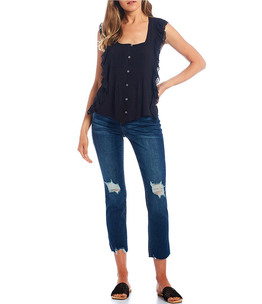 Silver Jeans Co. Highly Desirable Raw Edge Straight Jeans