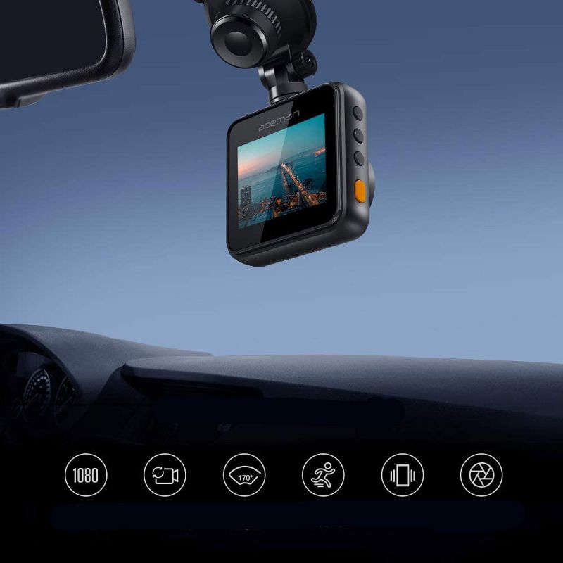 APEMAN Mini 1080P Car Camera Driving Recorder Night Vision Dash Cam