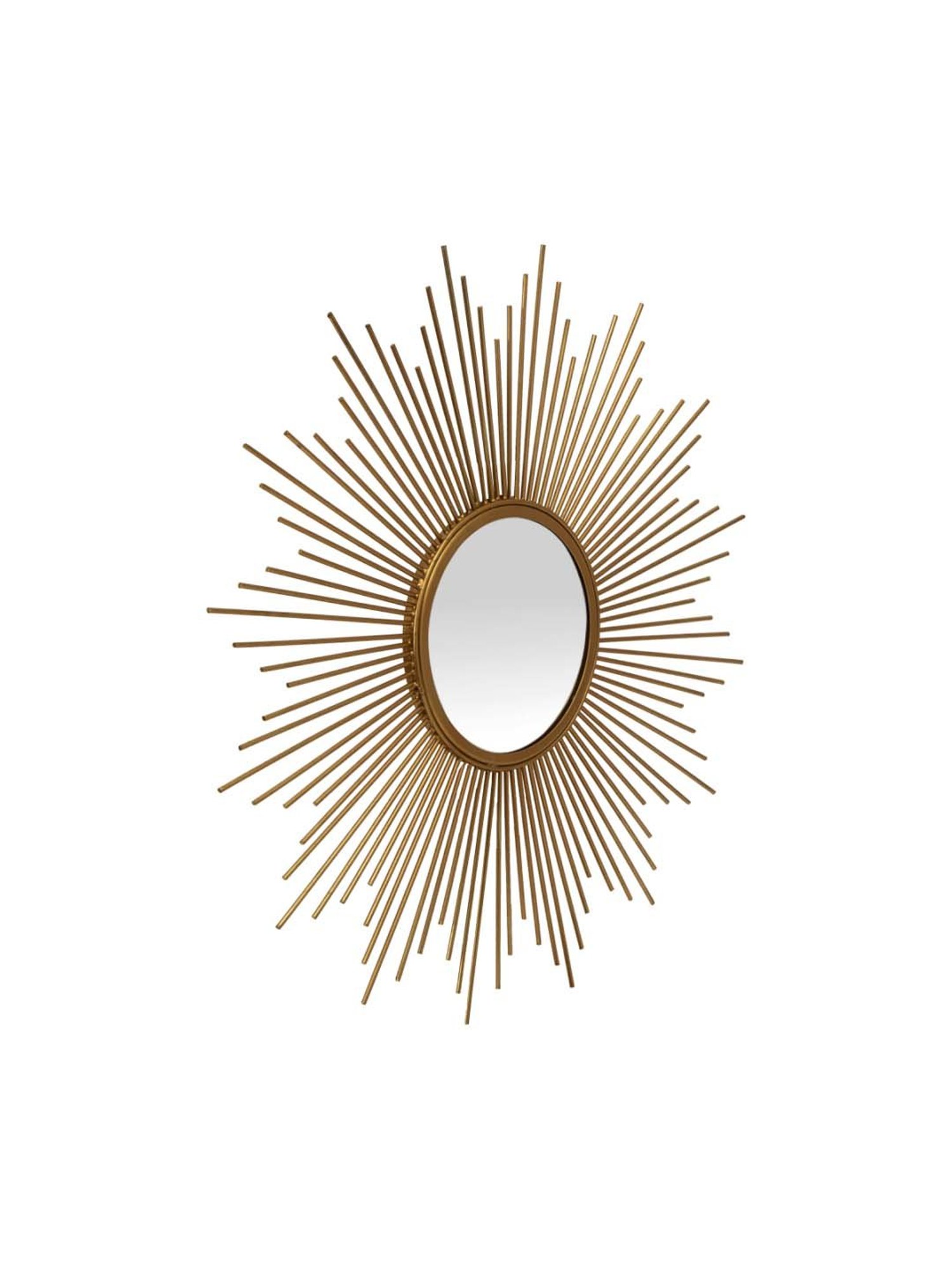 CHRONIKLE Pink Iron Sun Burst Designer Round Wall Mirror