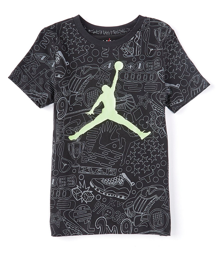 Jordan Big Boys 8-20 Short-Sleeve Hidden Stats Printed Tee