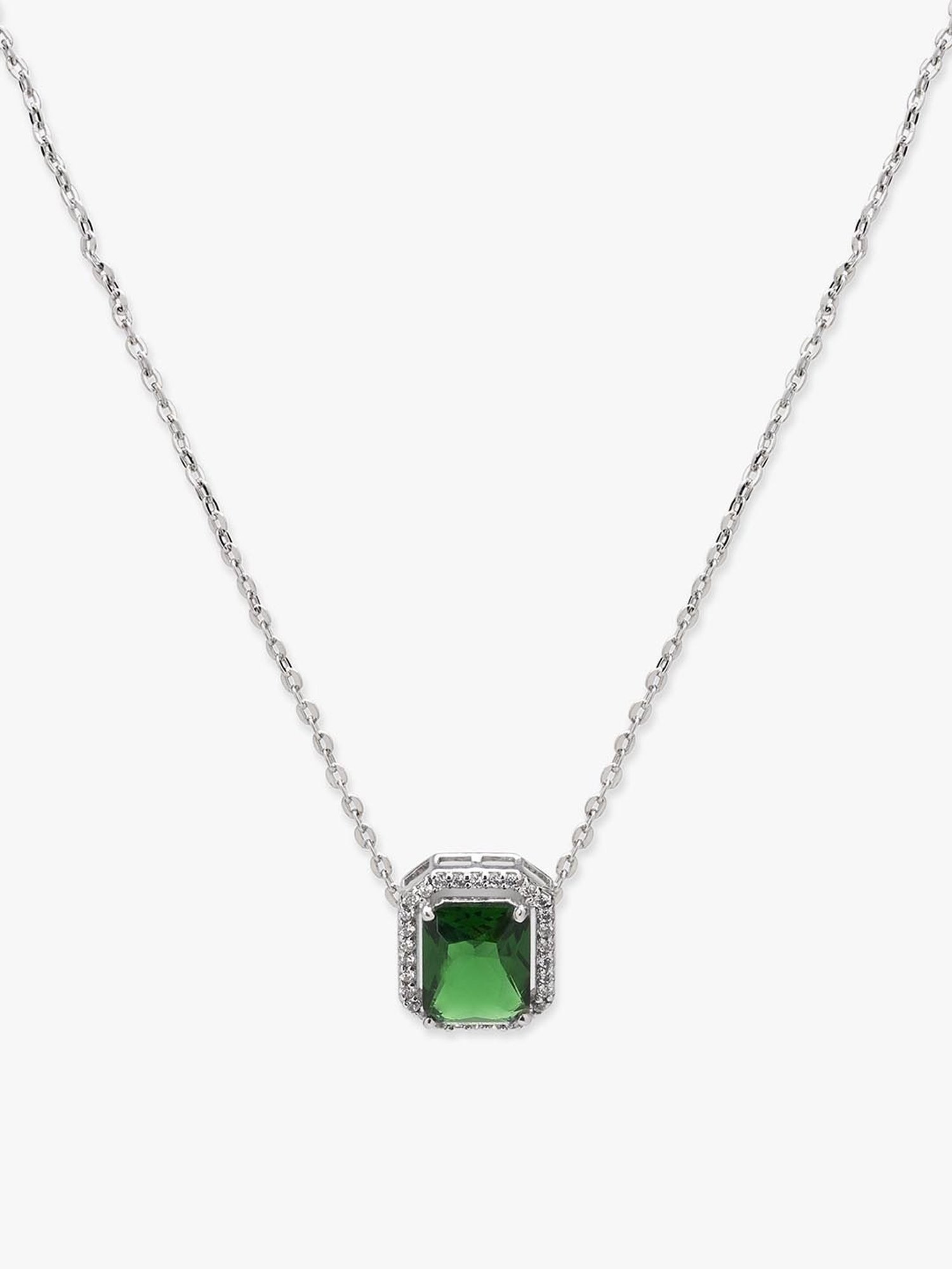 Ornate Jewels 92.5 Sterling Silver Red Ruby Necklace for Women