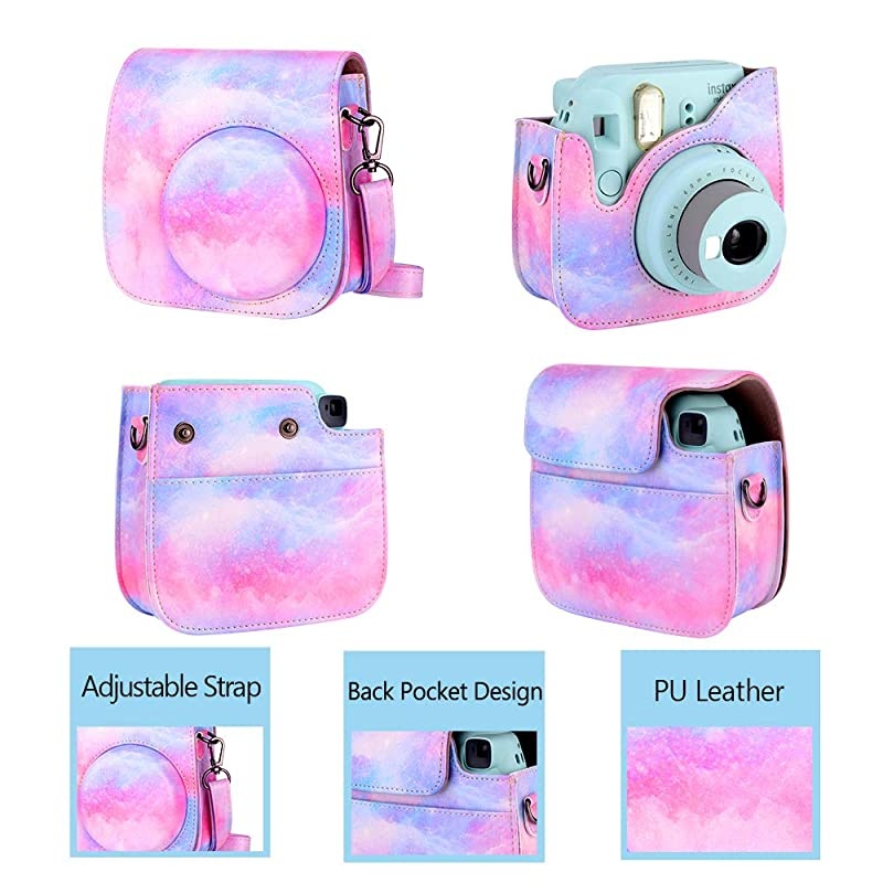 Instax Mini 9 Camera Accessories Bundles Compatible with Fujifilm Instax Mini 9 Mini 8 Mini 8+ Camera with Mini 9 Case108 Photos Mini Photo Albumetc Light Starry Sky14 Items