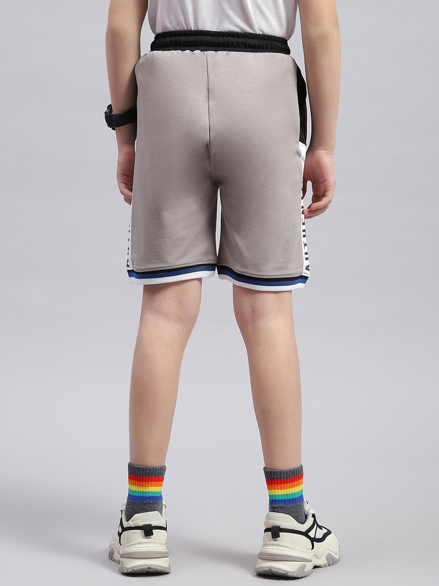 Monte Carlo Kids Grey Printed Bermuda