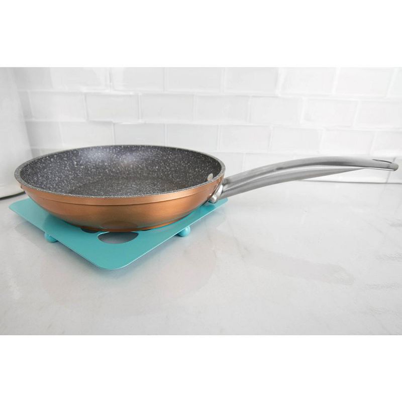 Home Basics Scroll Collection Steel Trivet, Bronze