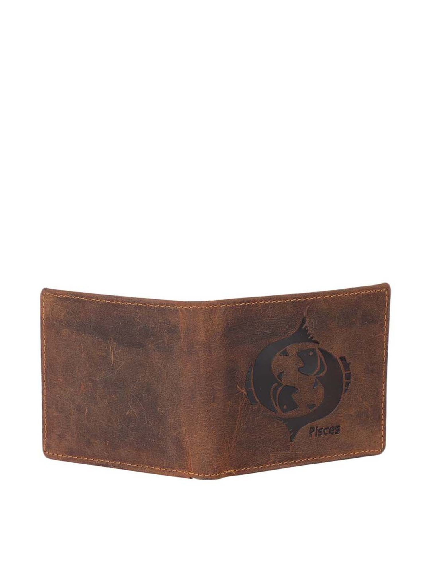 Alvaro Castagnino Brown Leather Bi-Fold Wallet for Men