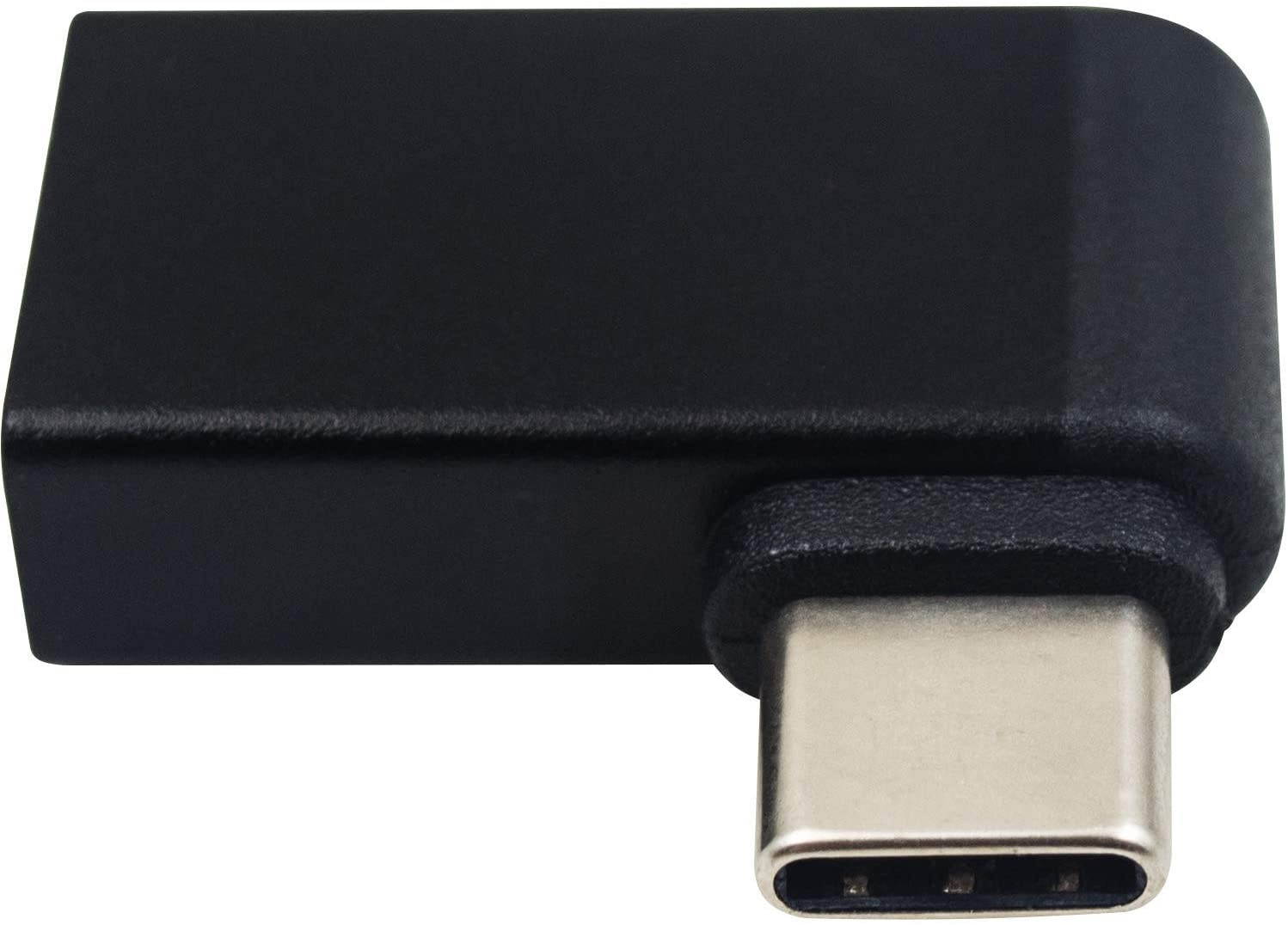 Duttek USB C to USB 3.0 Adapter Right Angle USB Type C Male to USB 3.0 Female Adapter90 Degree USB C Male to USB 3.0 Female Adapter for MacBookAndroidNotebook and Other Type-C(Black)