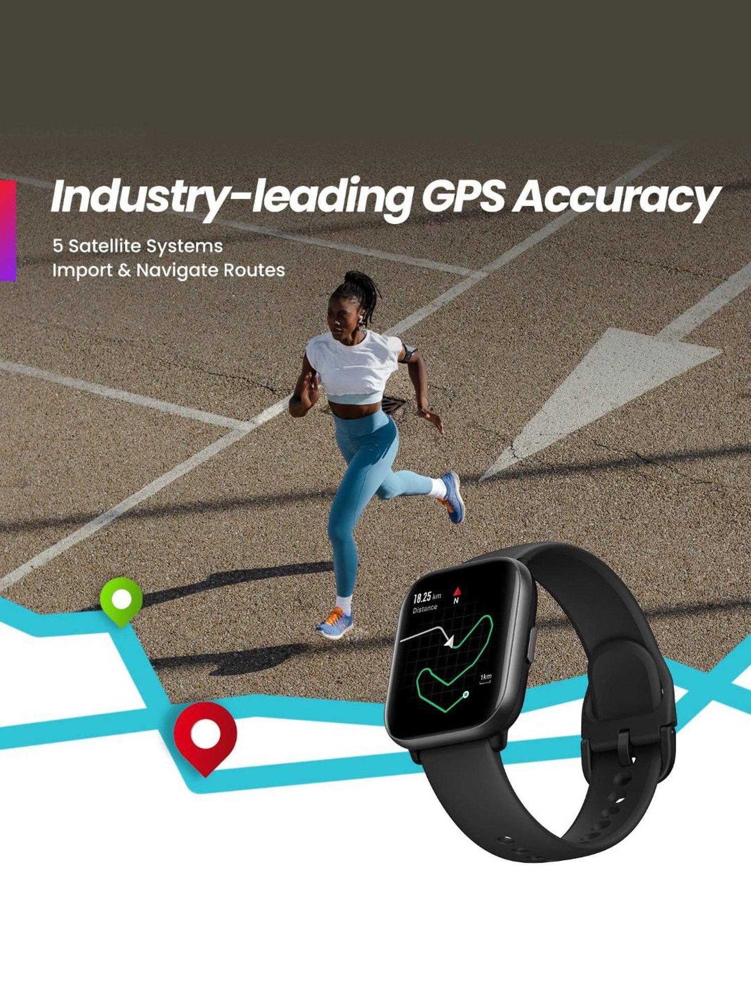 Amazfit Active BT Calling Smartwatch with 1.75 inch AMOLED Display & Alexa Built-in (Pink)