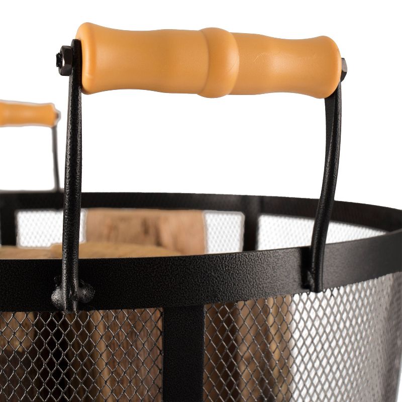 Pleasant Hearth 22" x 17" Log Bin Black