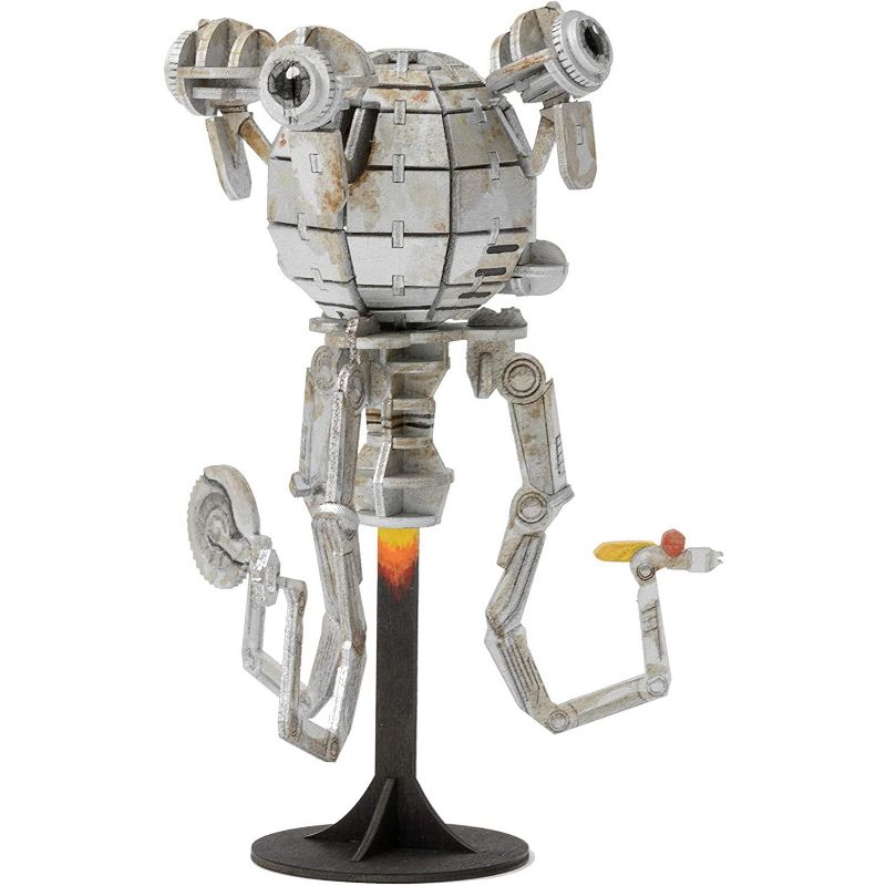 Incredibuilds Fallout Mr. Handy Poster & Wood Model Figure Kit