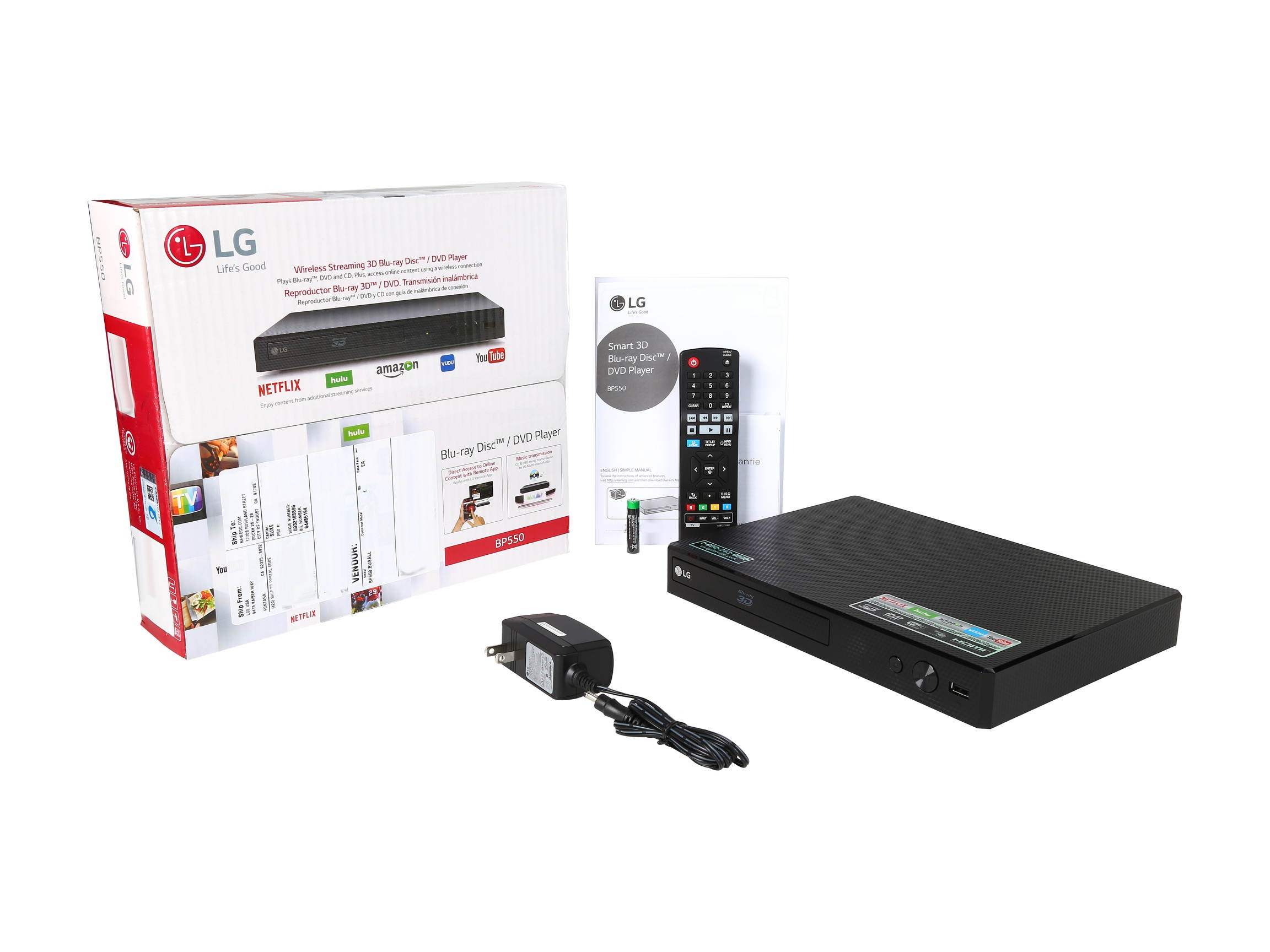 LG 2D/3D - BD - DVD - CD -Wi-Fi MultiZone Region Code Free DVD 012345678 PAL/NTSC Blu Ray Zone A/B/C. DivX XviD AVI and MKV Playback and Support. 100~240V 50/60Hz Auto