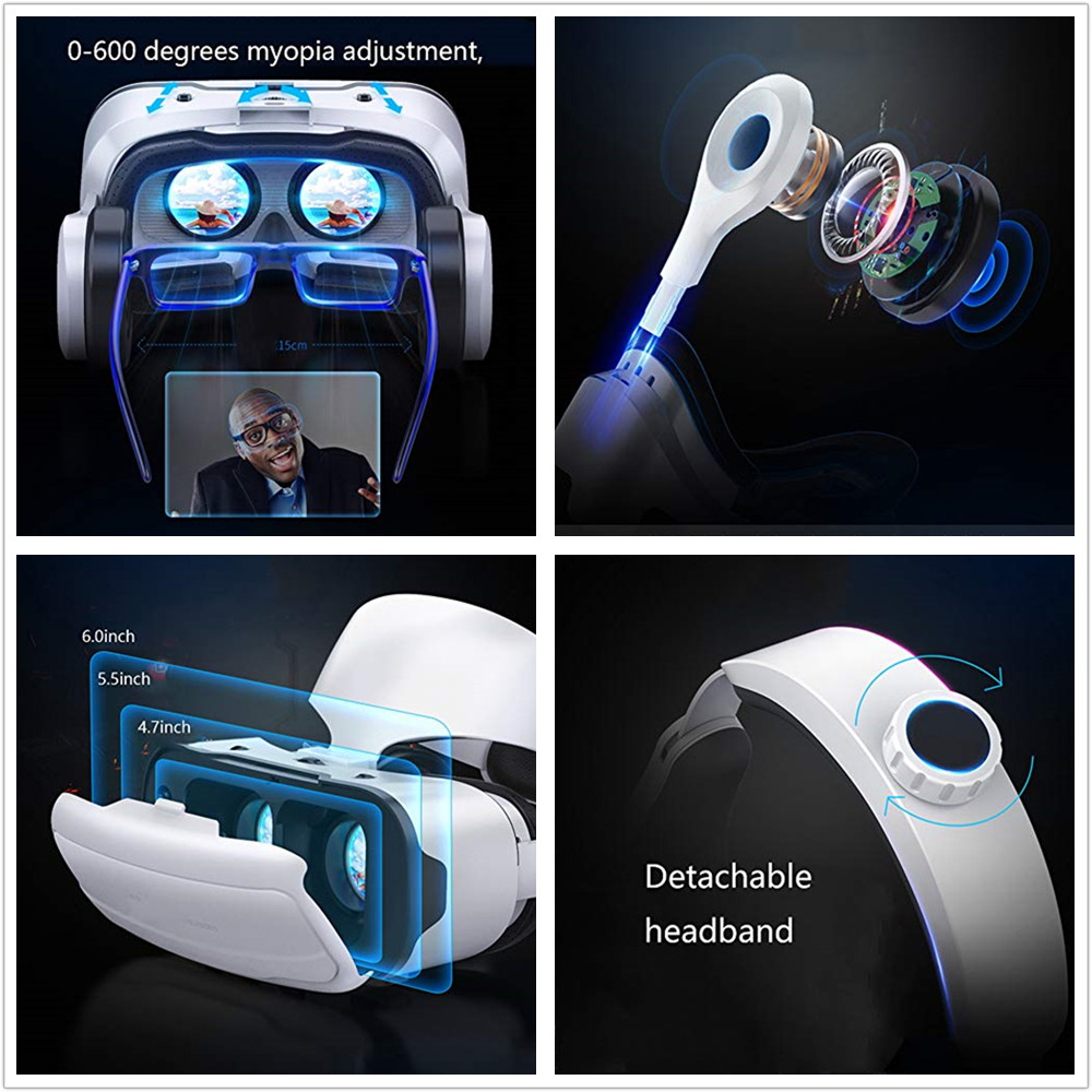 Andoer Virtual Reality Glasses 3D VR Box Glasses Headset Universal for Android iOS Windows Smart Phones with 4.7 to 6.0 Inches