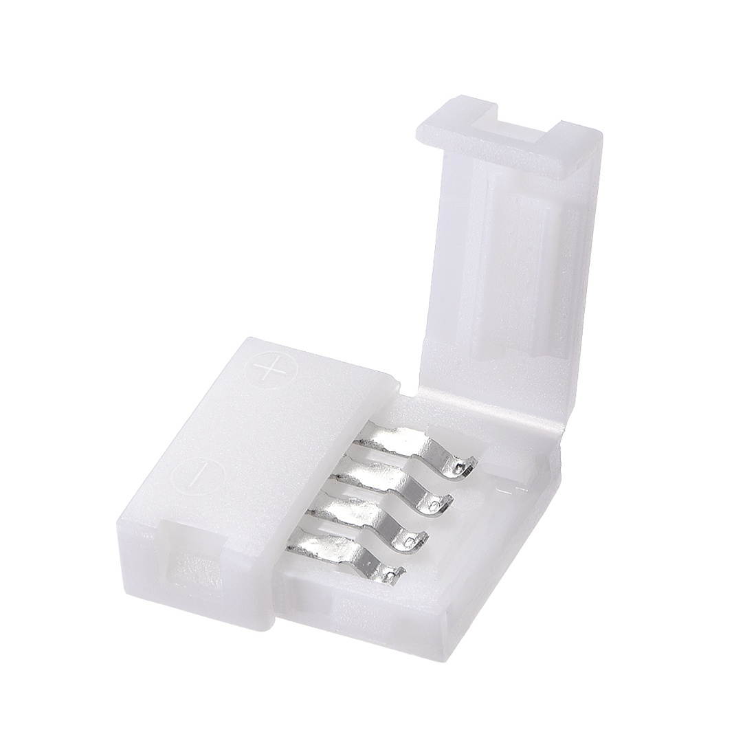 10mm 4P LED Strip Connector Solderless for 5050 3528 RGB 4 Conductor Multicolor Strip Lights Strip to Strip 10Pcs