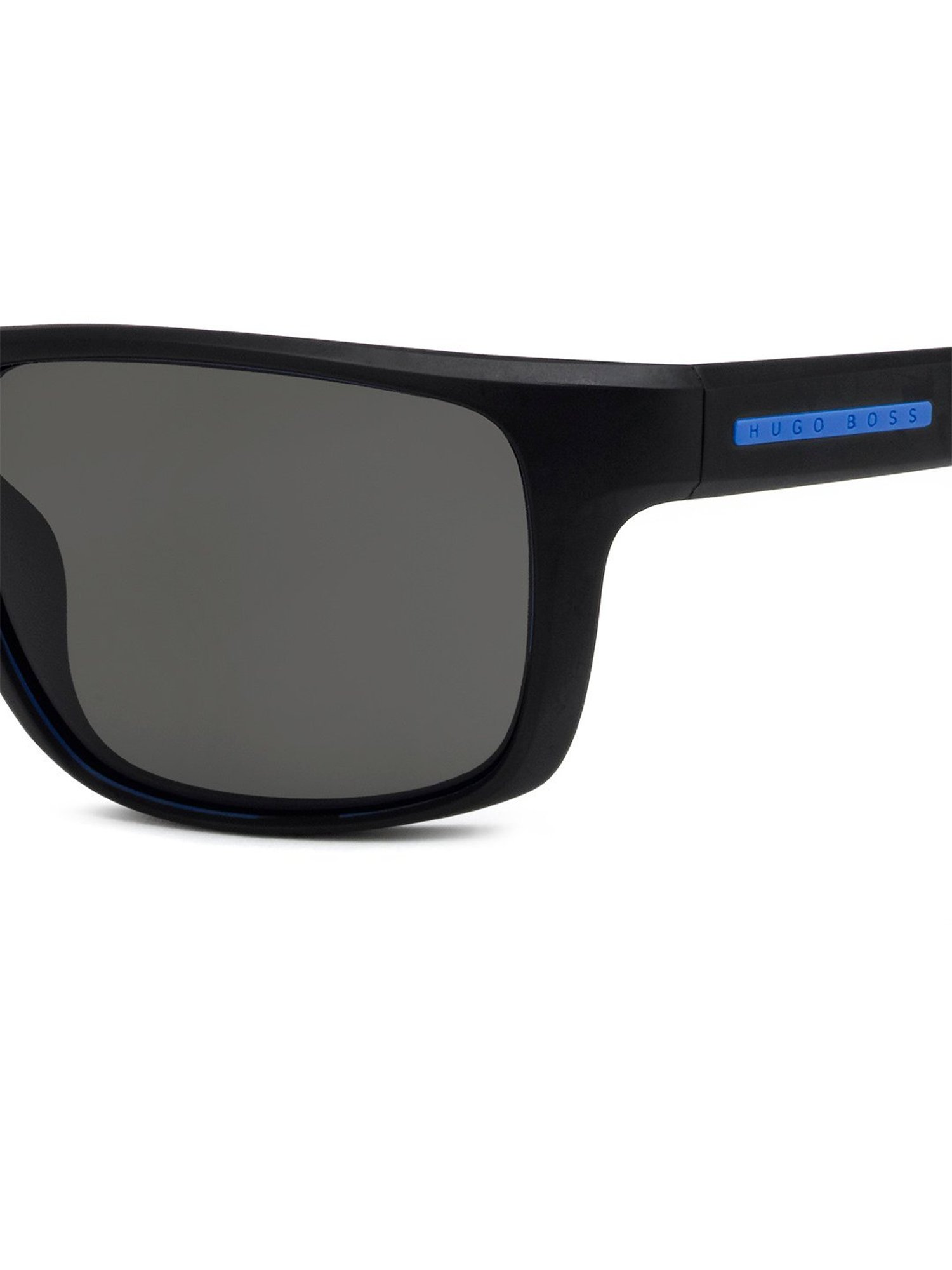 Hugo Boss Grey Rectangular Sunglasses for Men