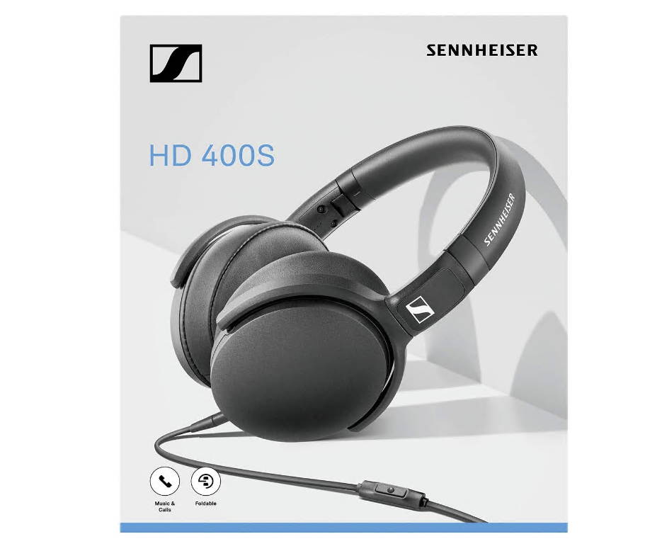 Sennheiser HD 400S Closed Back, Around Ear Headphone with One-Button Smart Remote on Detachable Cable