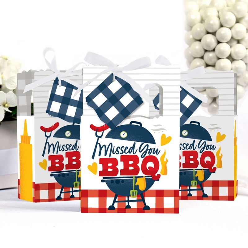 Big Dot of Happiness Adult 50th Birthday - Gold - Square Favor Gift Boxes - Birthday Party Bow Boxes - Set of 12