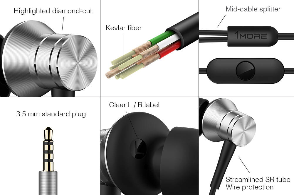 1MORE Piston Fit In-Ear Headphones (Earphones/Earbuds) with Apple iOS and Android Compatible Microphone and Remote (Rose Gold)