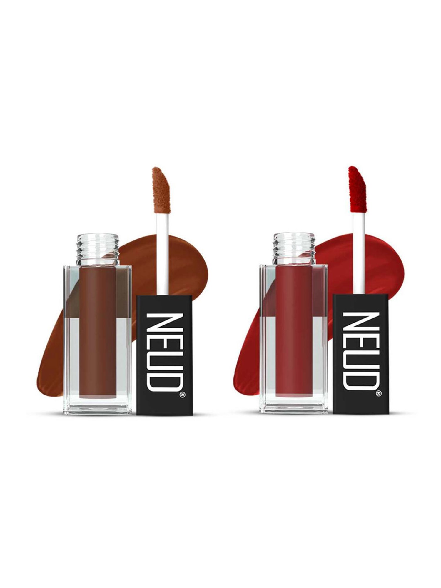 Neud Matte Liquid Lipstick Combo Oh My Coco & Perfect Pout with Two Lip Gloss Free