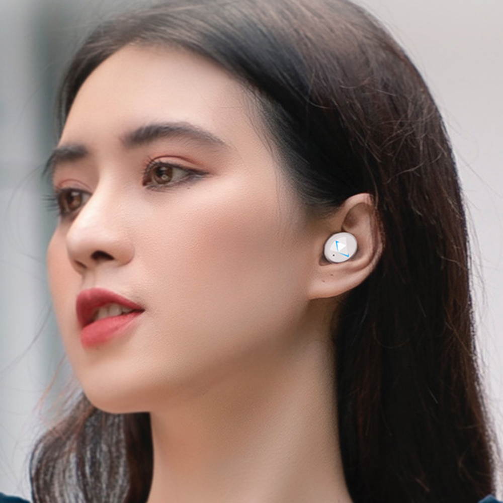 Wireless Bluetooth Earbuds, True Stereo Headphones in-Ear Buds Built-in Mic Headsets IPX5 Water Resistant Premium Sound Earphones with Charging Case for Deep Bass Sports Running