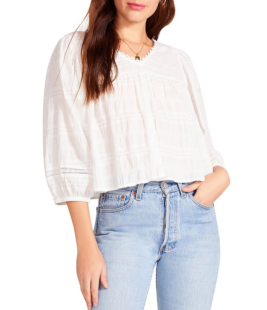 BB Dakota by Steve Madden Summer Mood V-Neck Babydoll Top