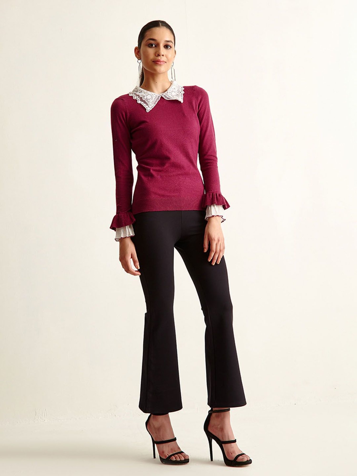 Cover Story Wine Regular Fit Pullover