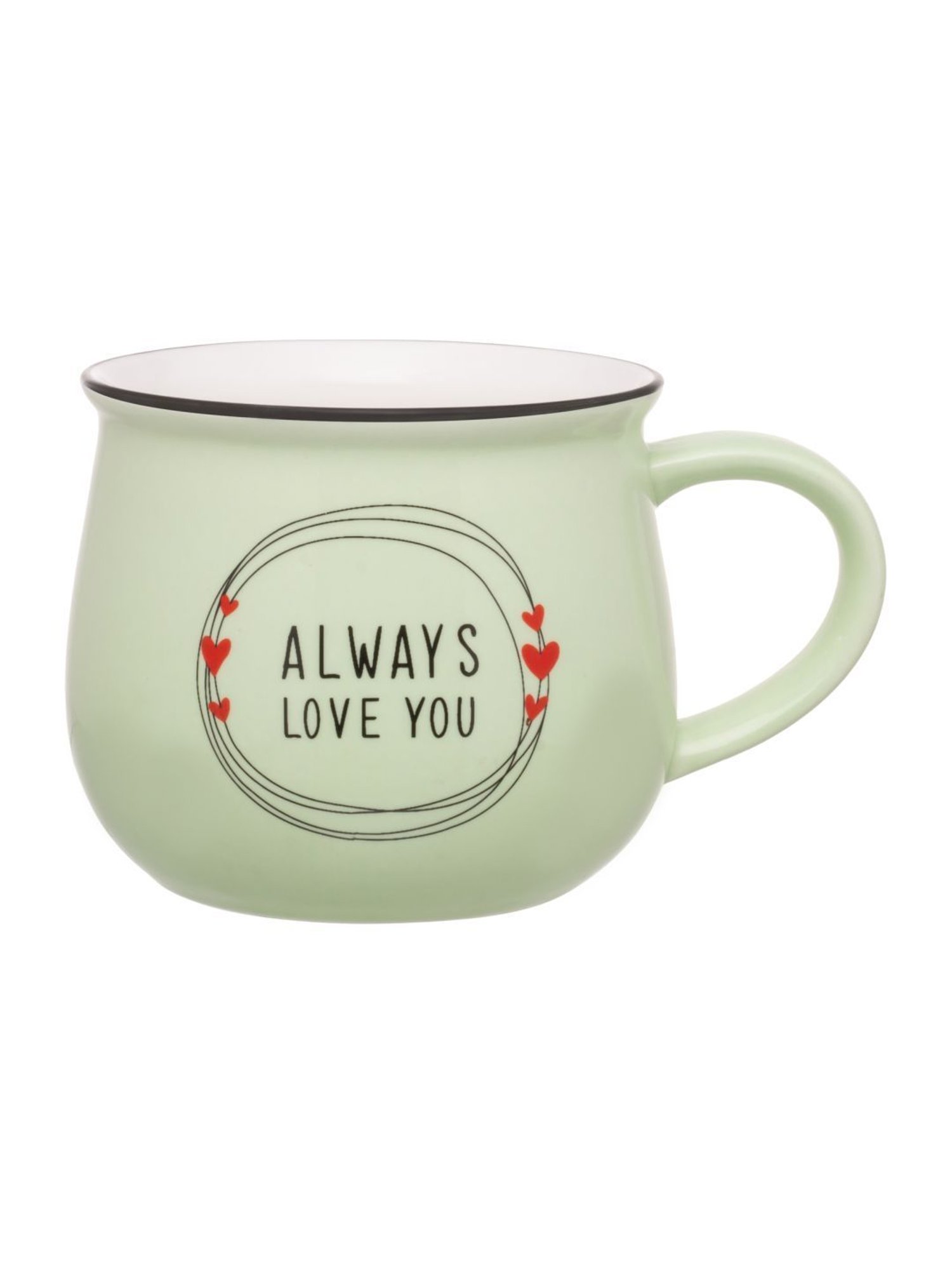 JCPL Light Green Ceramic Milk & Coffee Mug (0.33L) - Set of 1