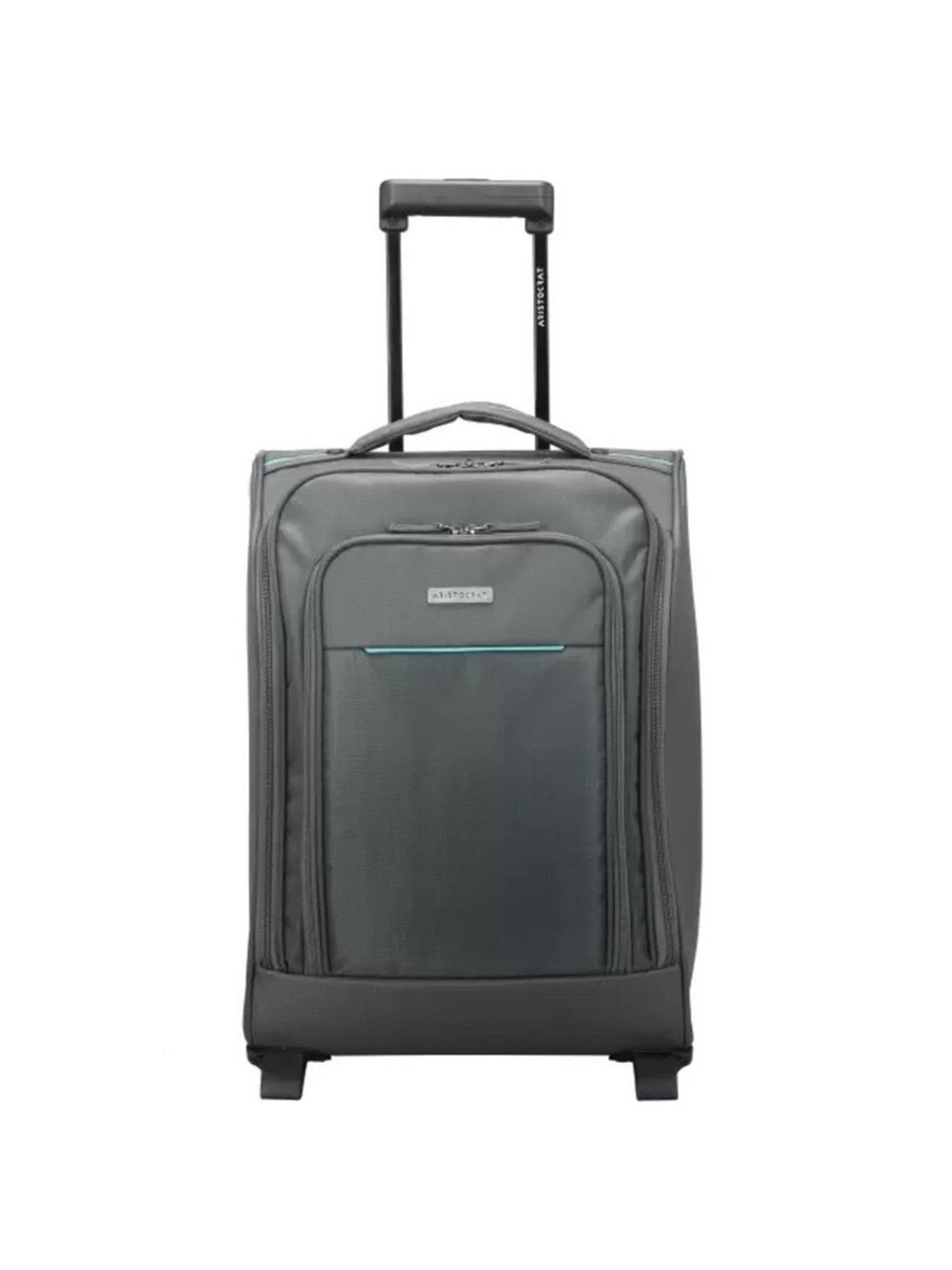 Aristocrat Drive Grey Solid Soft Cabin Trolley Bag - 28 Cm