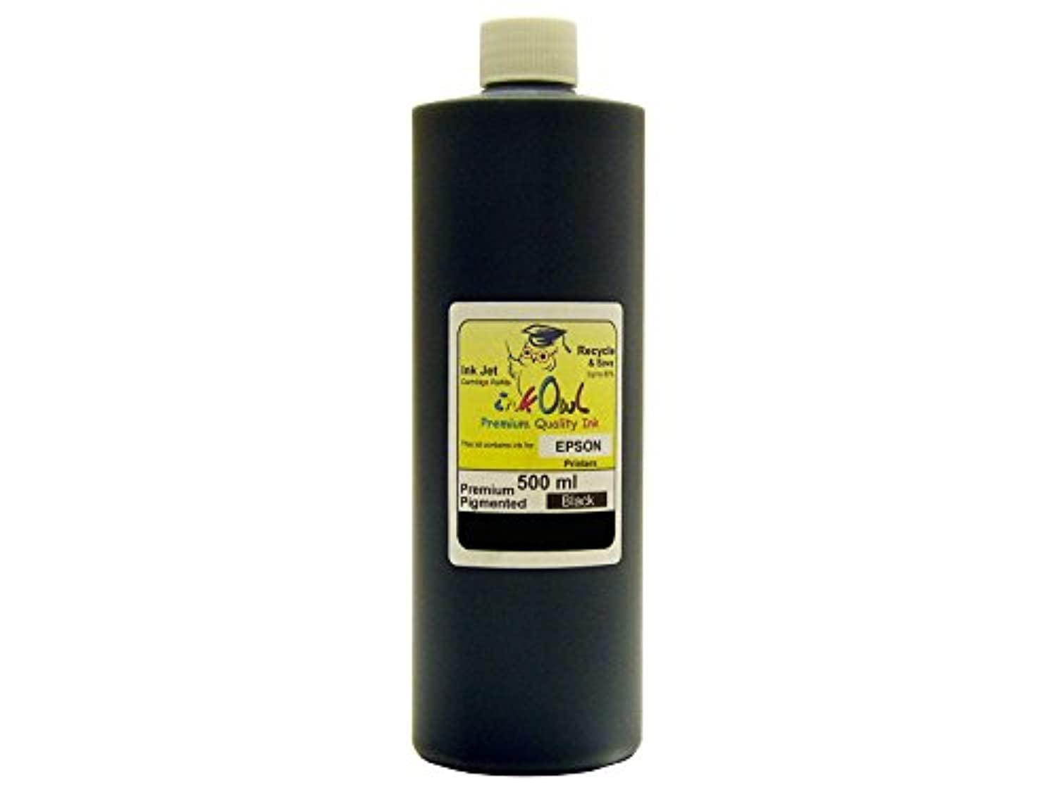 InkOwl Premium Pigmented Ink for EPSON printers using Durabrite ink (500mL, Black)