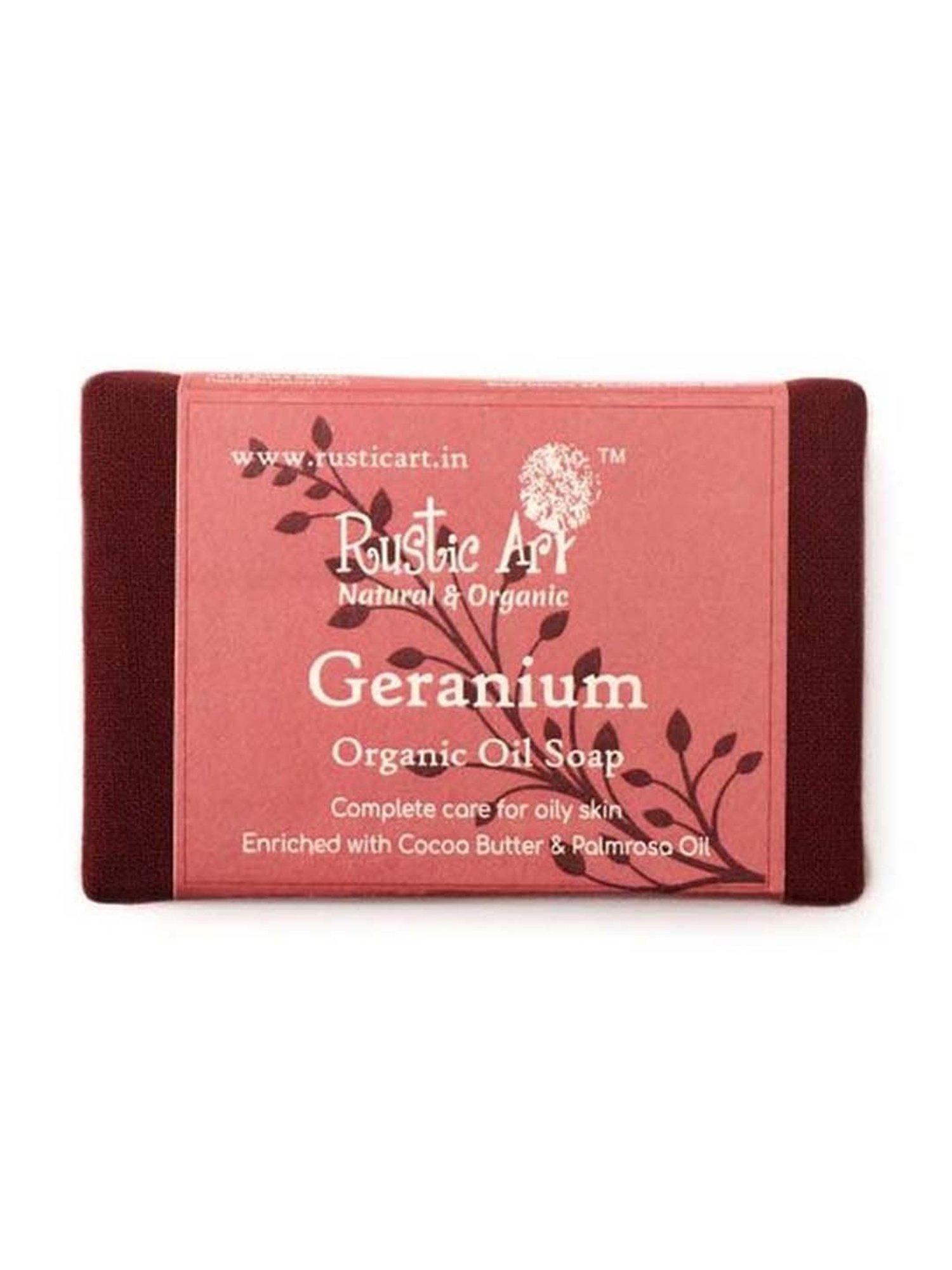 Rustic Art Geranium Soap - 100 gm