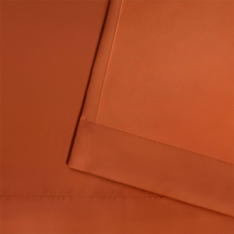 Set of 2 96"x54" Solid Cabana Grommet Top Light Filtering Curtain Panel Orange - Exclusive Home