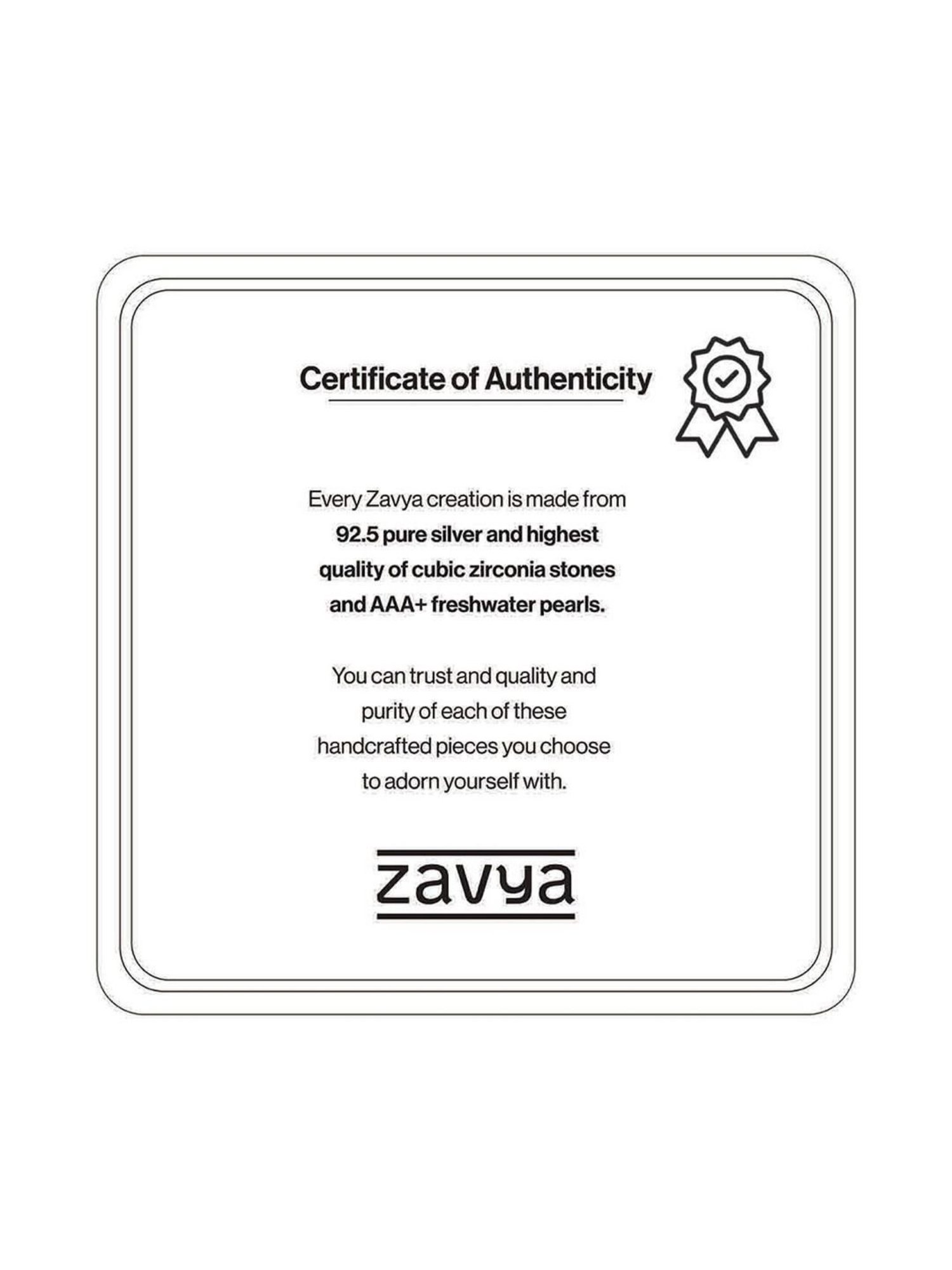 Zavya 92.5 Sterling Silver Stud Earrings for Women