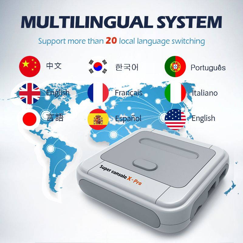 Super Game Console X Pro, Retro Video Game Console,4K HDMI TV Output Game Consoles Built-in 64G with 33000+ Video Games,Support for PS1/PSP/DC/N64