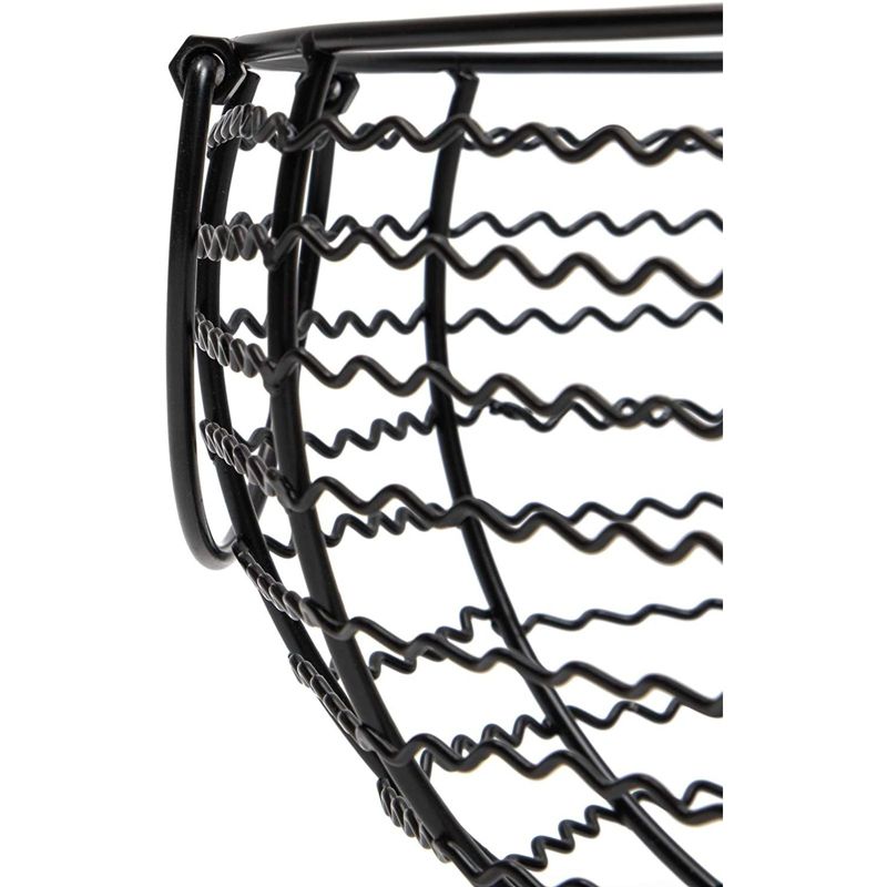 Juvale Wire Egg Basket, Farmhouse Kitchen Organizer (Black, 8.2 x 8.2 x 4.9 In)