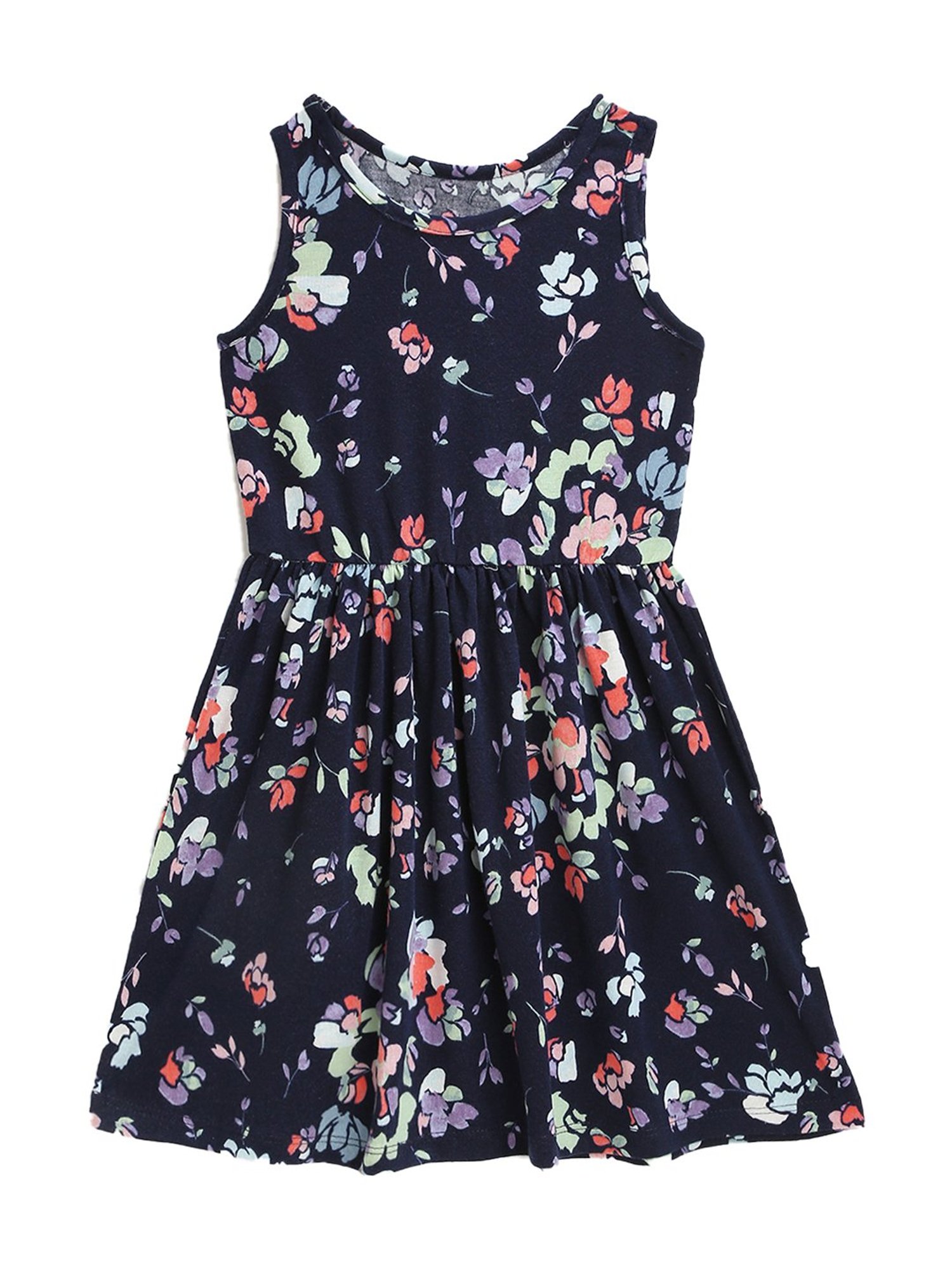 Kids Craft Navy Floral Print Dress