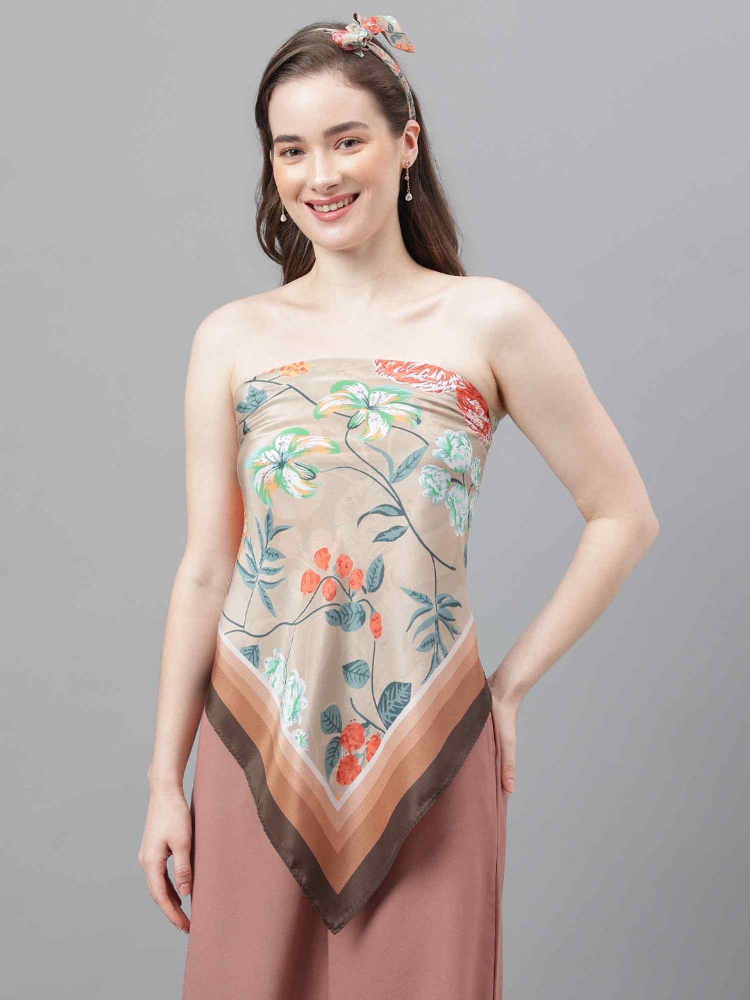 Aditi Wasan White Floral Stole