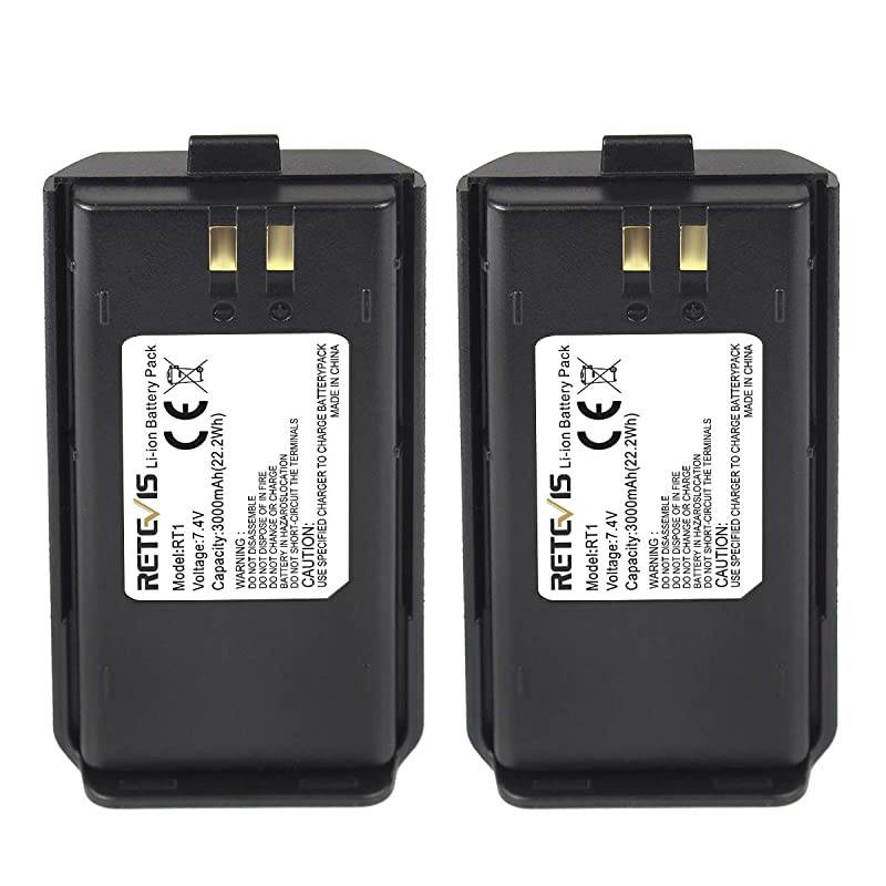 RT1 Two Way Radio Battery 3000mAh Original Liion Radio Battery Compatible with TYT Tytera TC3000A  RT1 Walkie Talkie 2 Pack