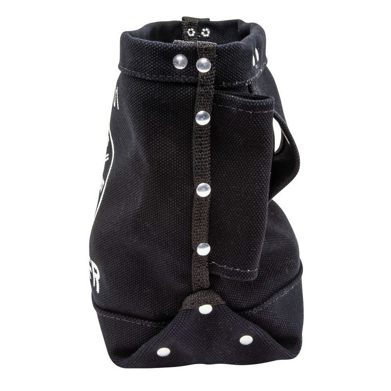 Klein Tools 5416TFR 5 in. x 10 in. x 9 in. Flame Resistant Canvas Tool Bag - Black